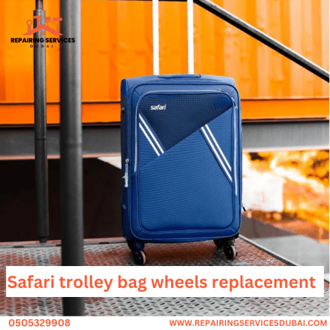 Safari trolley bag wheels replacement | Repairing Services Dubai